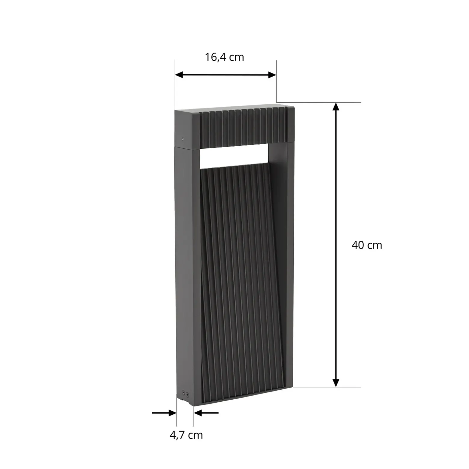Baliza LED Lucande Tavion, 40 cm, antracita, IP65