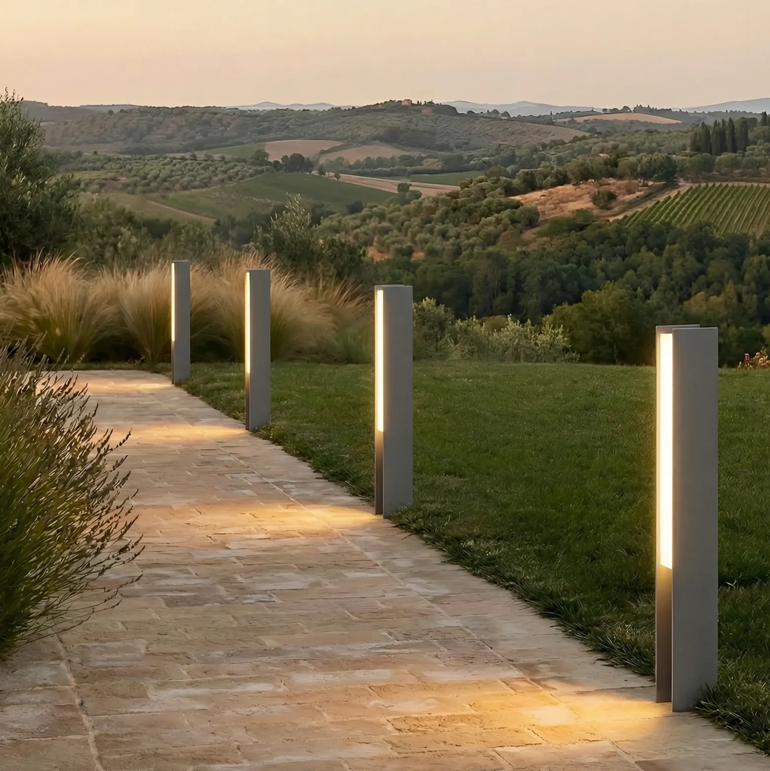 Baliza LED Lucande Teerk, altura 50 cm, antracita, IP65