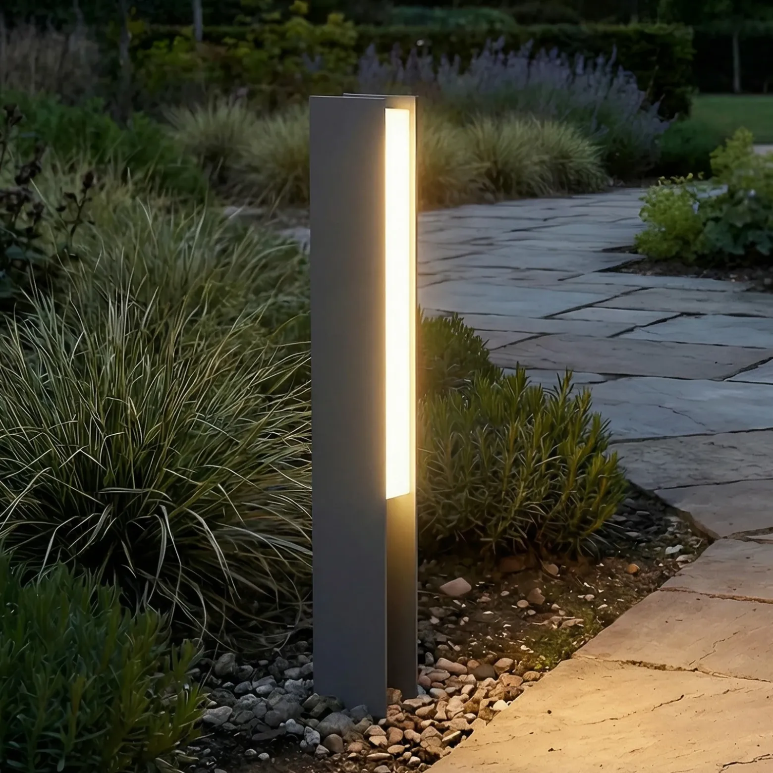 Baliza LED Lucande Teerk, altura 50 cm, antracita, IP65