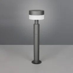 Baliza LED Mackenzie, altura 50 cm, antracita, fundición de aluminio