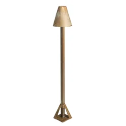 Baliza LED Silva Disk, altura 50 cm, latón envejecido