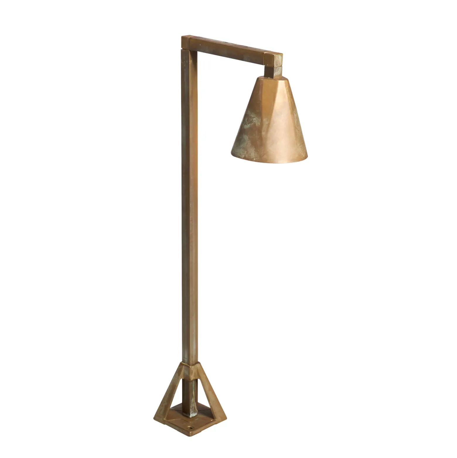 Baliza LED Silva Disk, 50 x 19 cm, latón antiguo