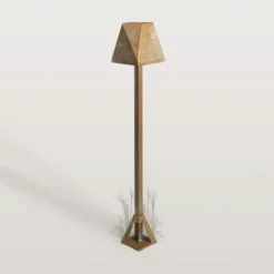 Baliza LED Silva Edge, altura 50 cm, latón antiguo