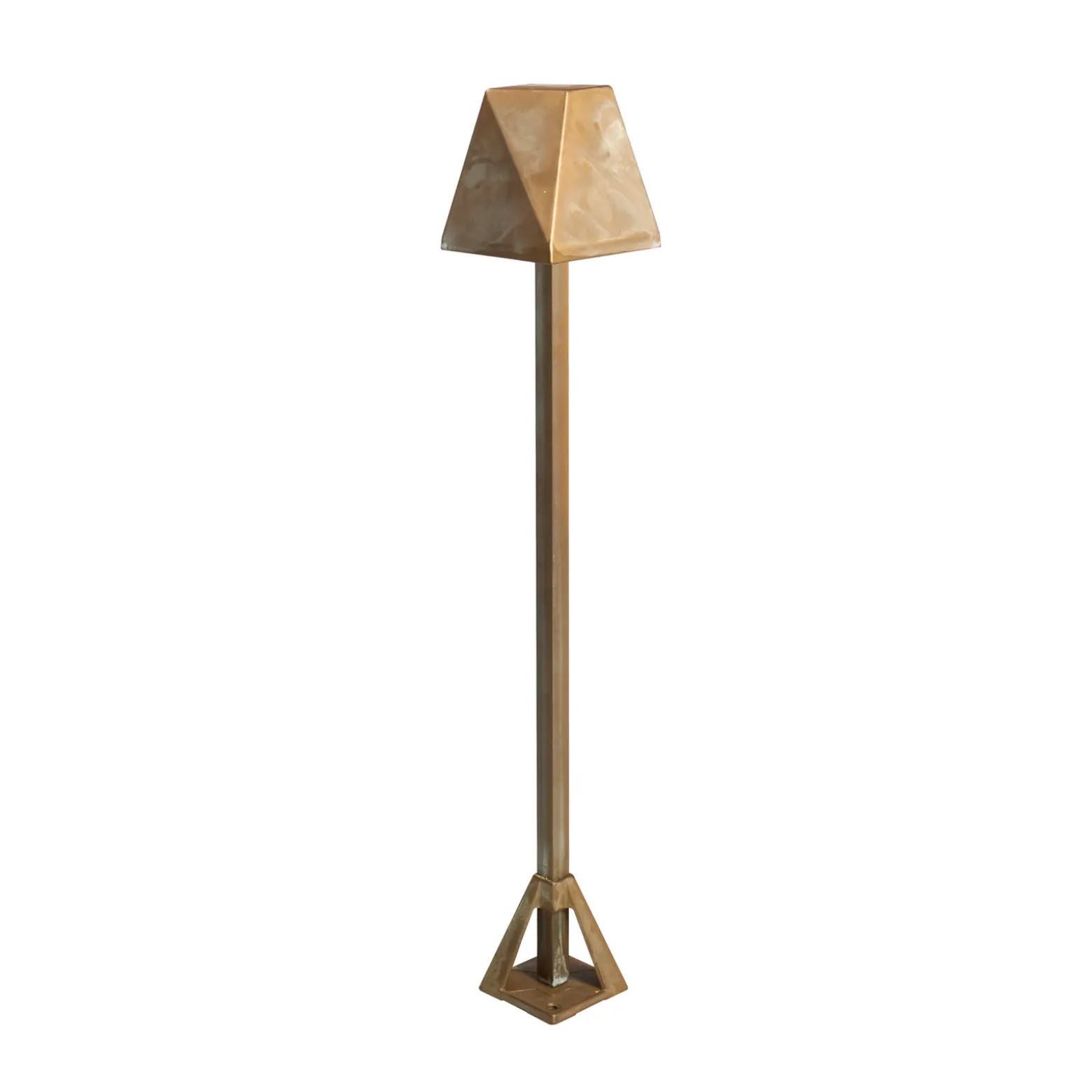 Baliza LED Silva Edge, altura 50 cm, latón antiguo