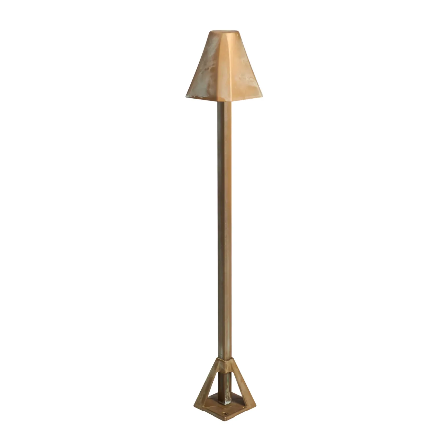 Baliza LED Silva Frame, altura 50 cm, latón antiguo