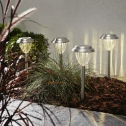 Baliza LED solar Palma set 4 ud