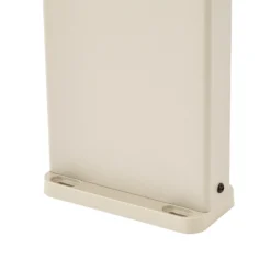 Baliza LED solar para zócalo Eleazar de Lindby, beige, aluminio, sensor