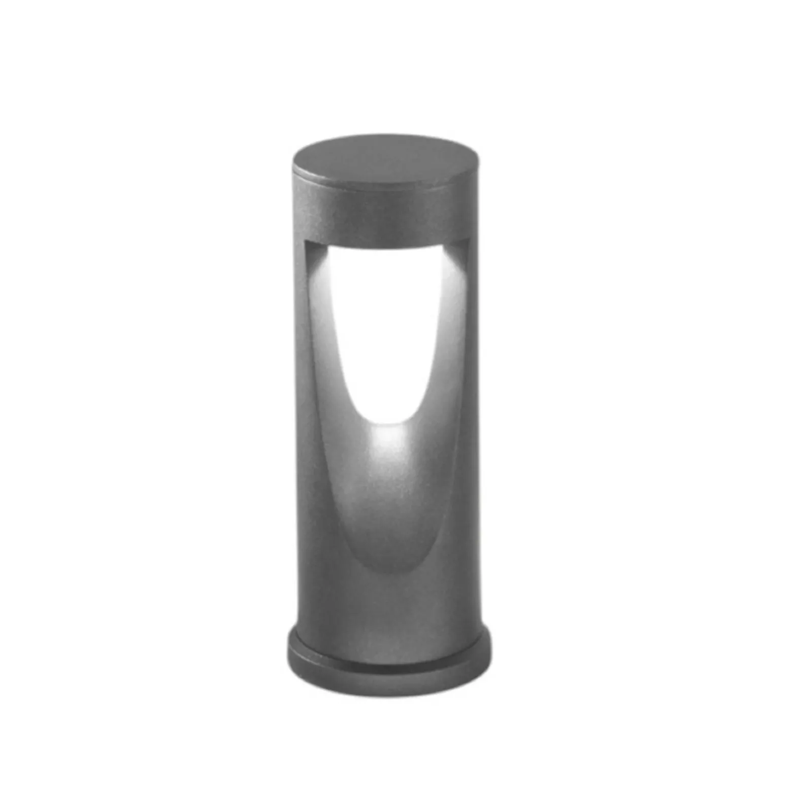Baliza LED Teo, 30 cm de altura, negro, metal, IP65