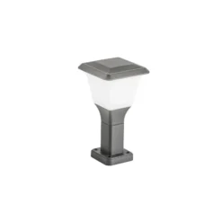 Baliza Lena, 30 cm, gris oscuro, metal, E27, IP65