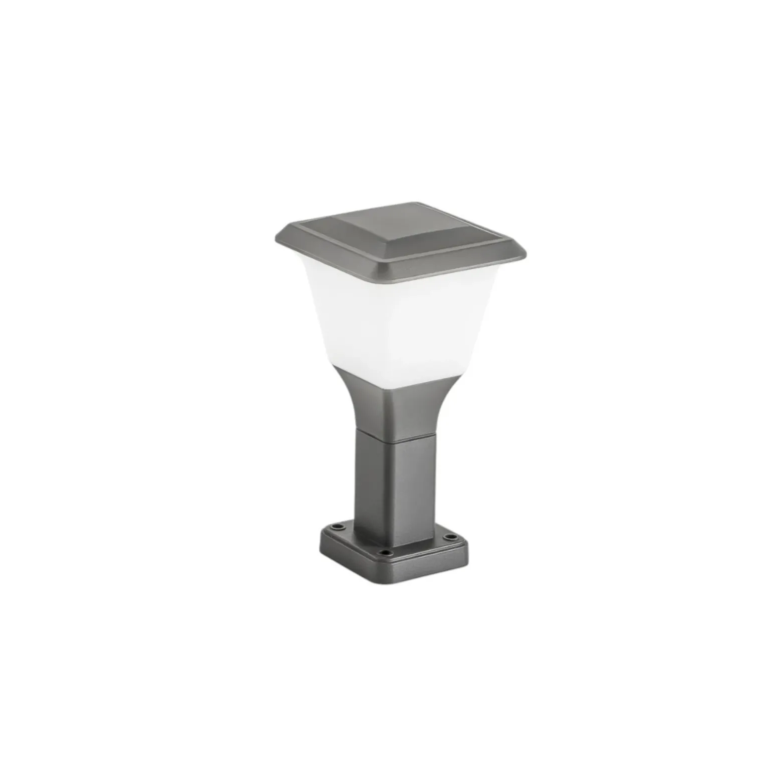 Baliza Lena, 30 cm, gris oscuro, metal, E27, IP65
