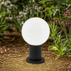 Baliza Lindby Dangan, negro/blanco, altura 32 cm, cristal