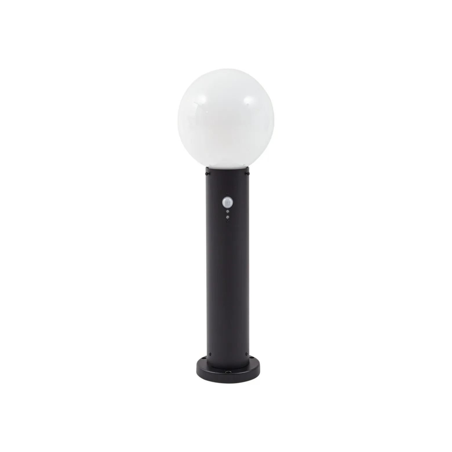 Baliza Lindby Dangan, negro/ópalo 60 cm, cristal, sensor