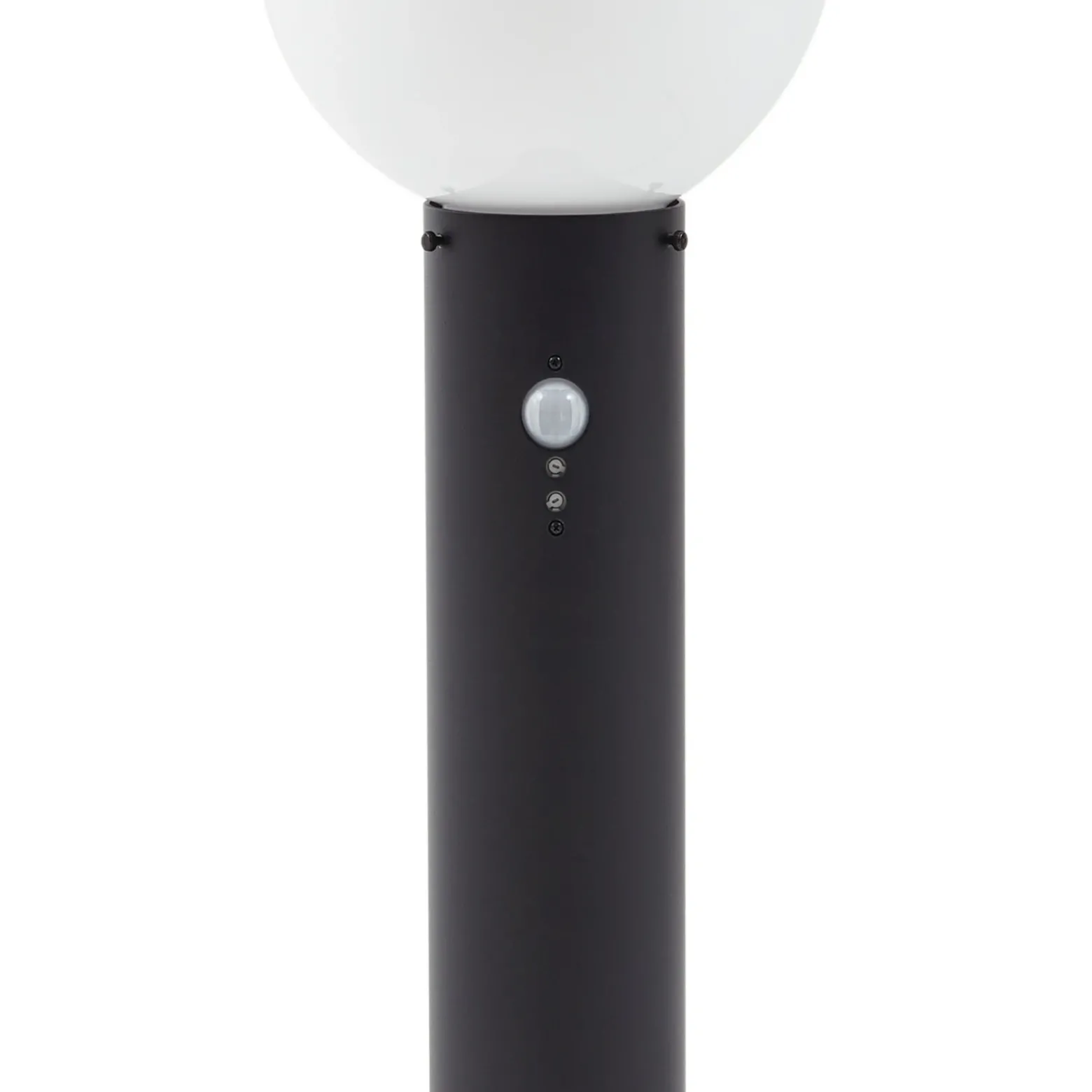 Baliza Lindby Dangan, negro/ópalo 60 cm, cristal, sensor
