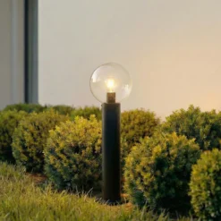 Baliza Lindby Dangan, negro/transparente, altura 60 cm, cristal