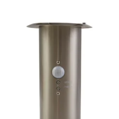 Baliza Lindby Hanja, sensor, acero inoxidable, Ø 11,7 cm