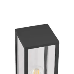 Baliza Lindby Peldar, antracita/transparente, altura 40 cm, cristal