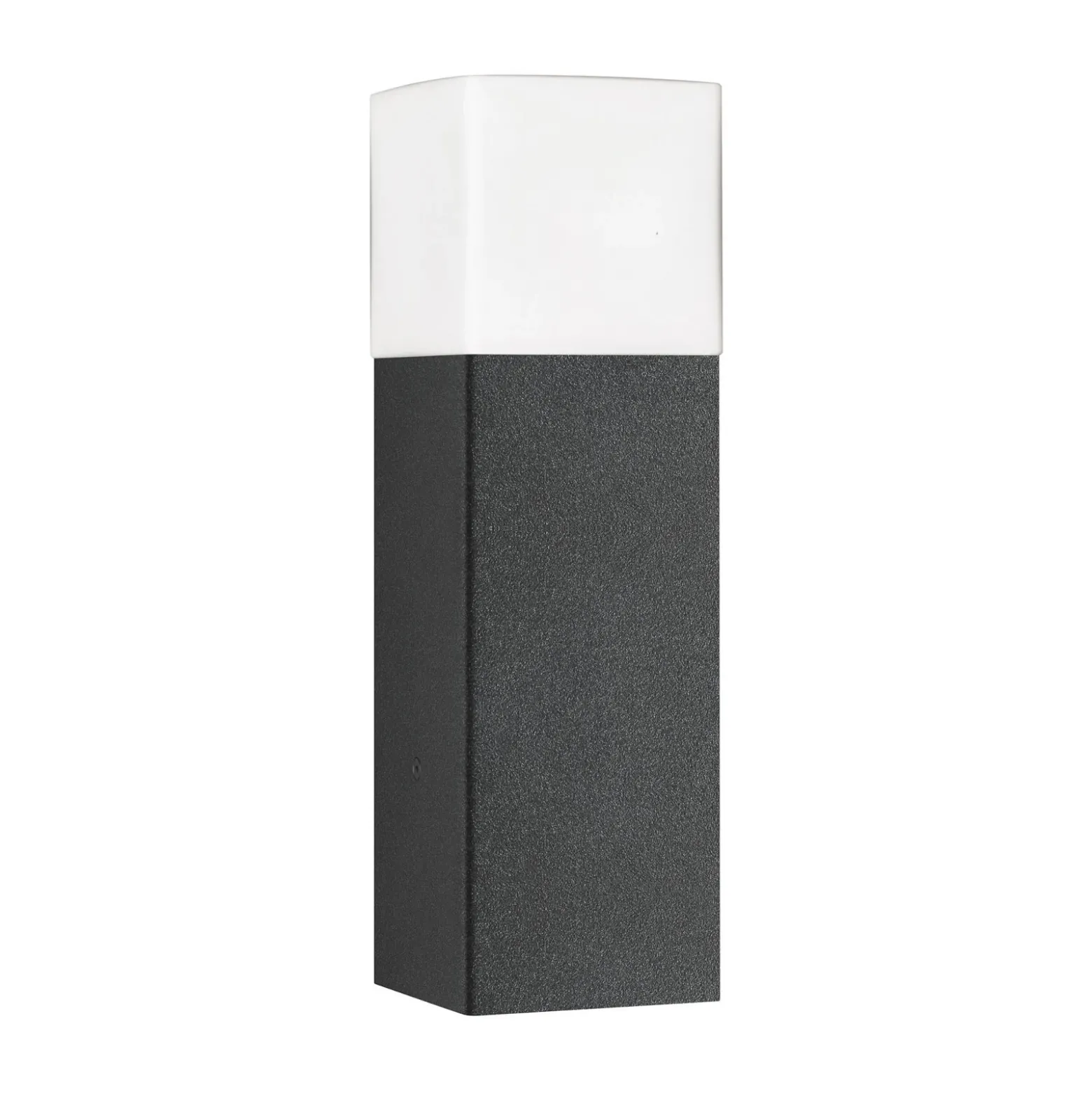 Baliza Linus, grafito, altura 40 cm, aluminio, cristal opalino