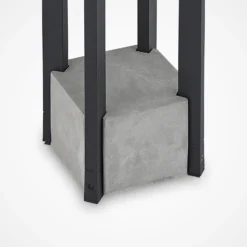 Baliza Lucande Kalisa, E27, IP44, 42 cm, gris, metal