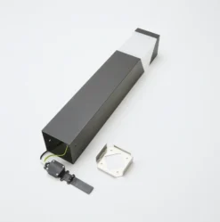 Baliza Lucande Kiran, 60 cm, gris, metal, IP44, E27