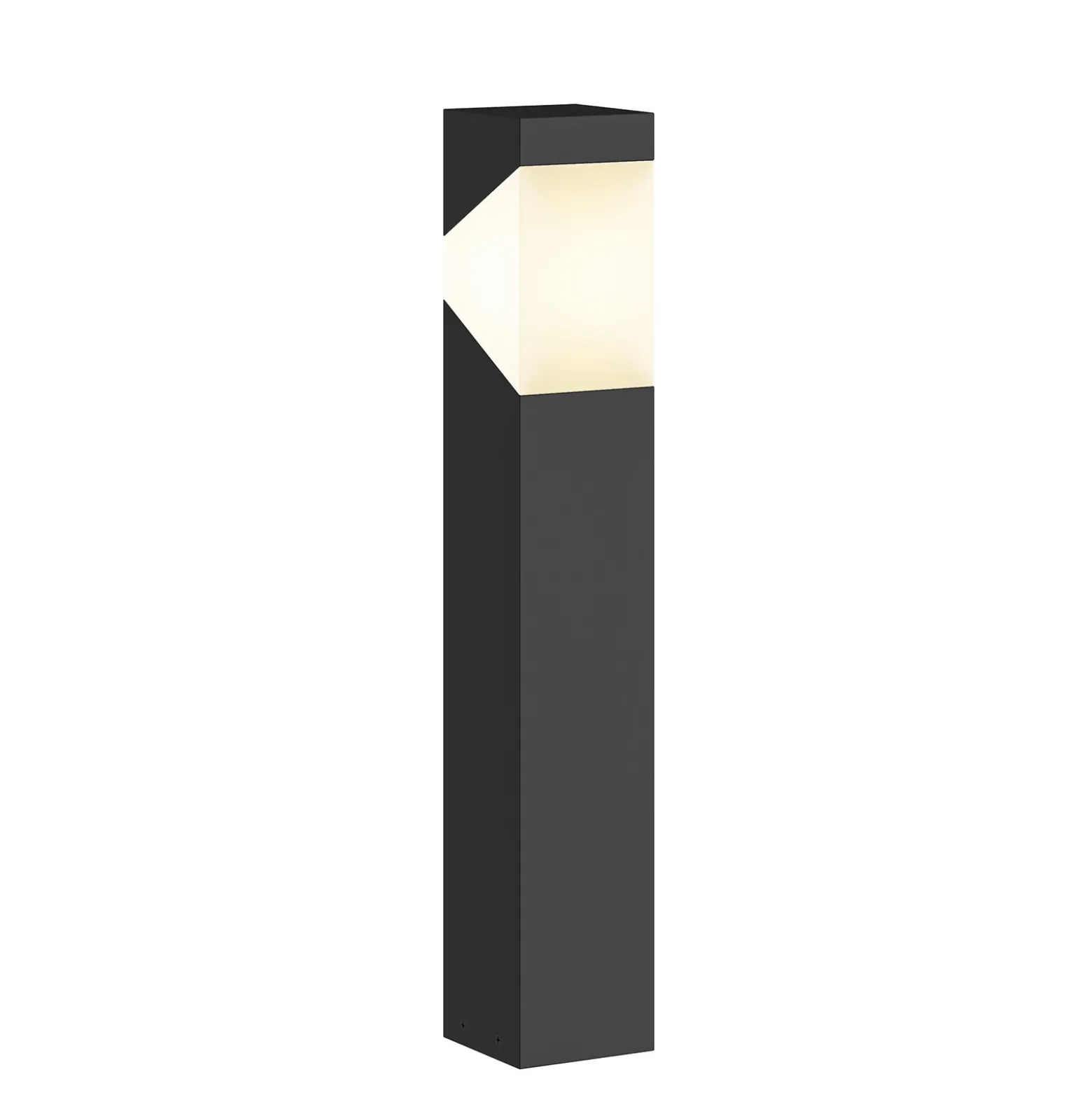 Baliza Lucande Kiran, 60 cm, gris, metal, IP44, E27