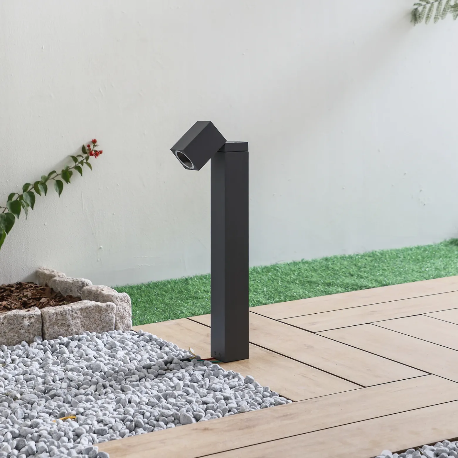 Baliza Othil de Lindby, 50 cm de altura, antracita, metal