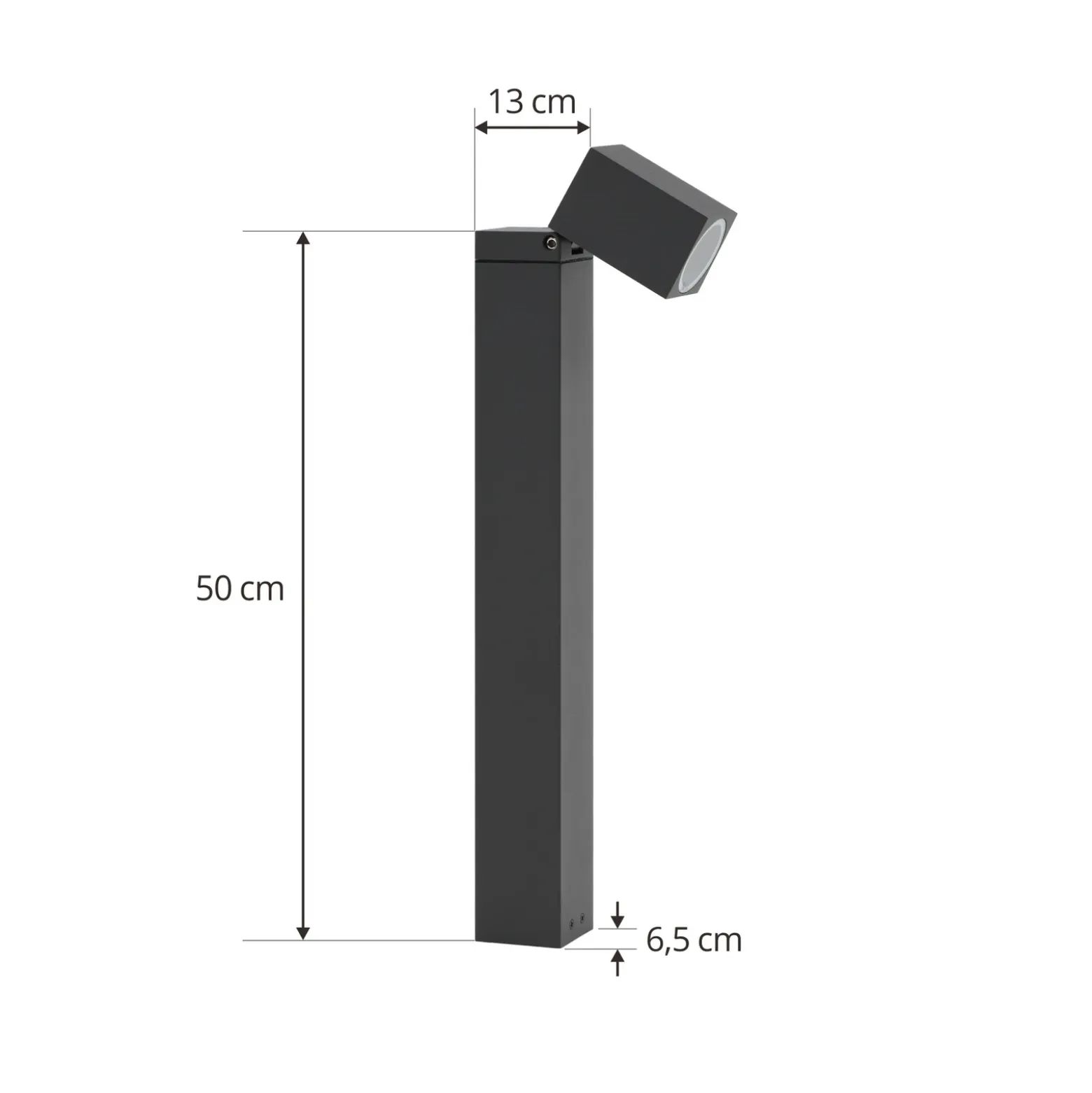 Baliza Othil de Lindby, 50 cm de altura, antracita, metal