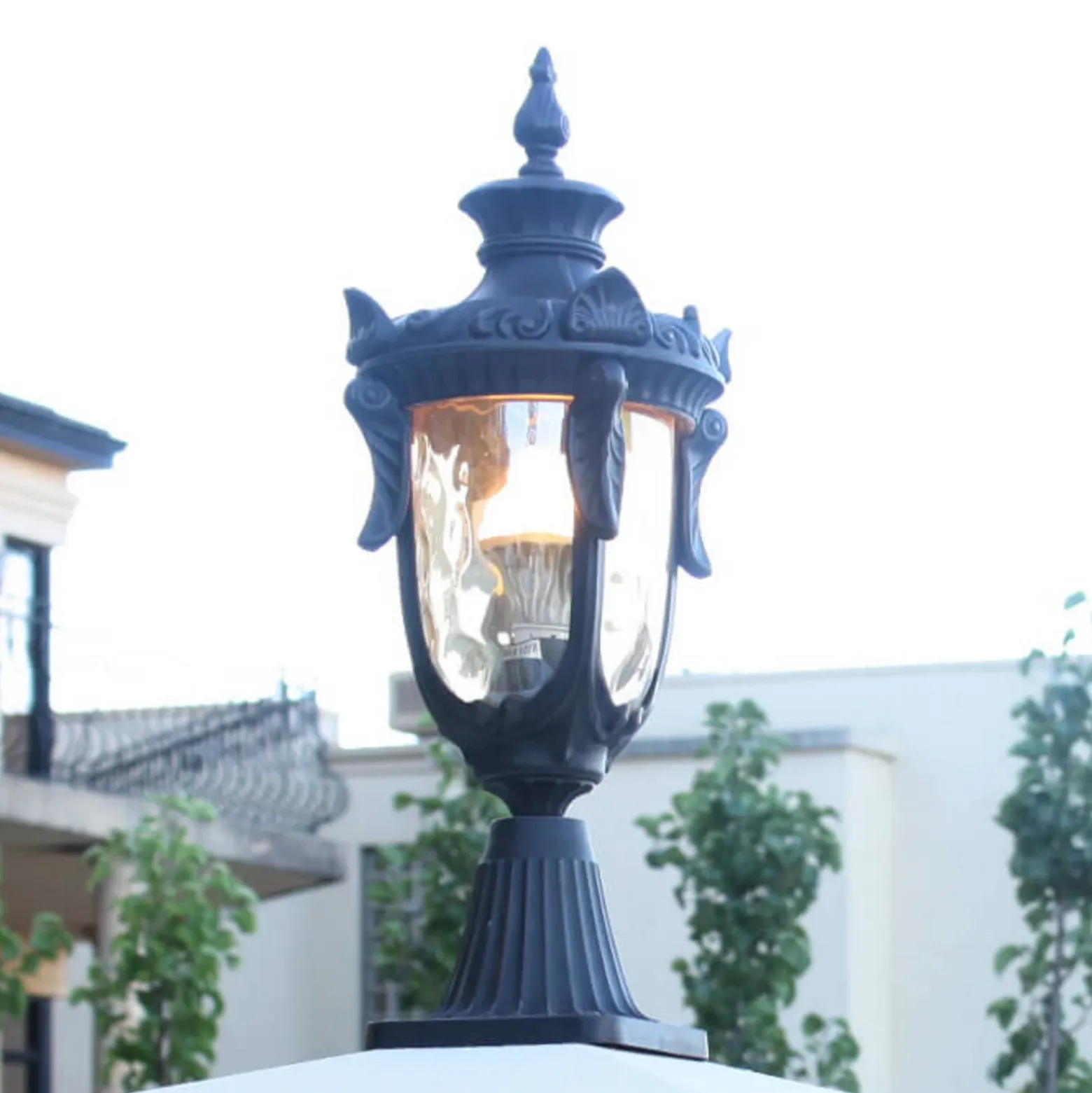 Baliza Philadelphia, bronce/ámbar, 54 cm, IP43