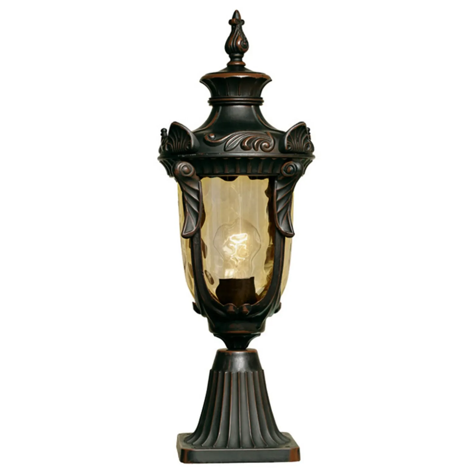 Baliza Philadelphia, bronce/ámbar, 54 cm, IP43