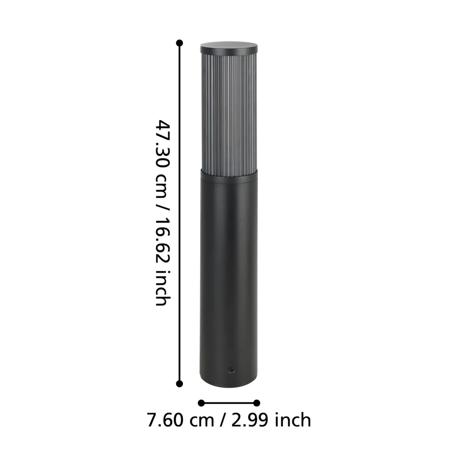 Baliza Salle, altura 46,5 cm, negro, aluminio
