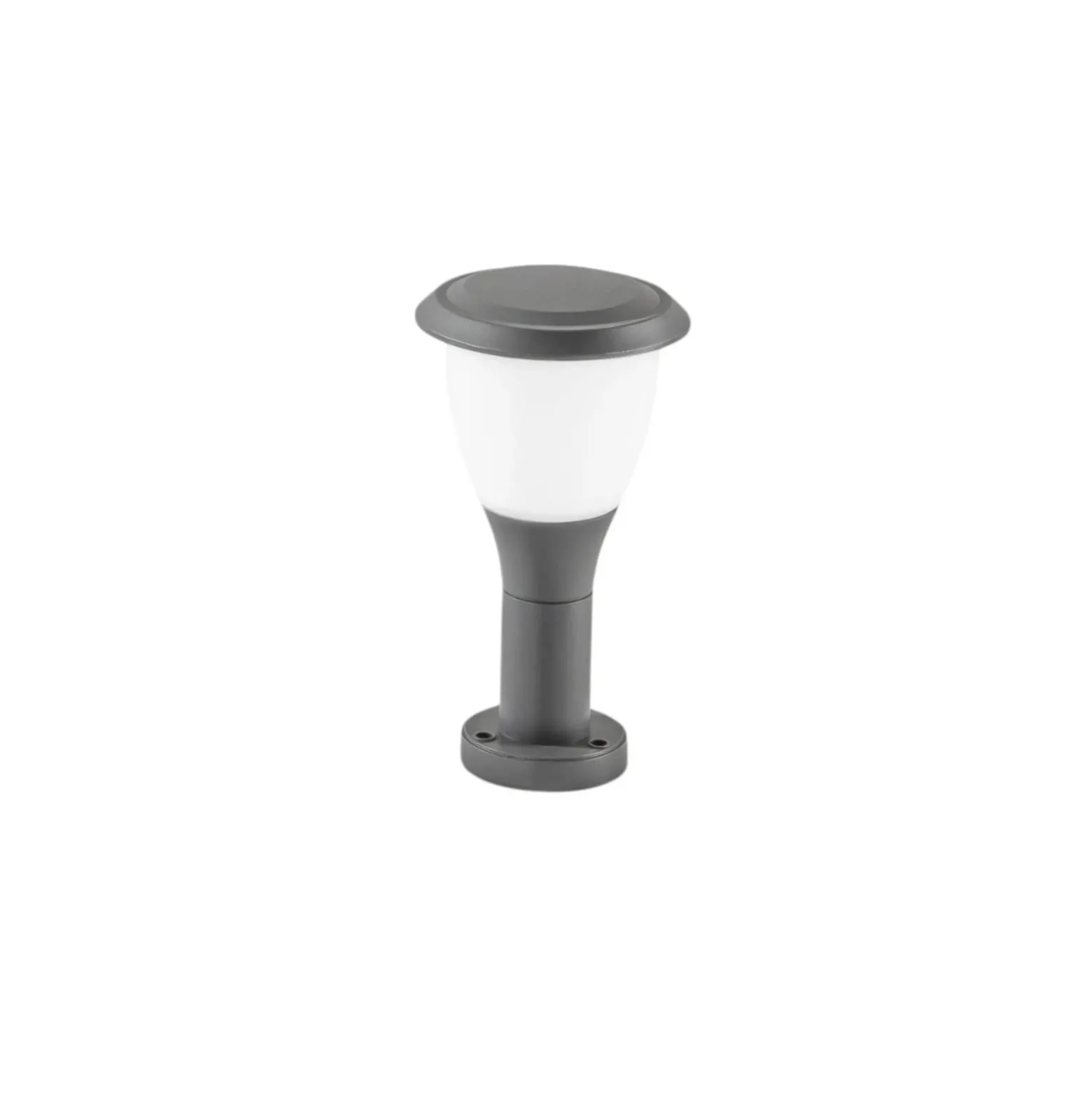 Baliza Thiago, 30 cm, gris oscuro, metal, E27, IP65