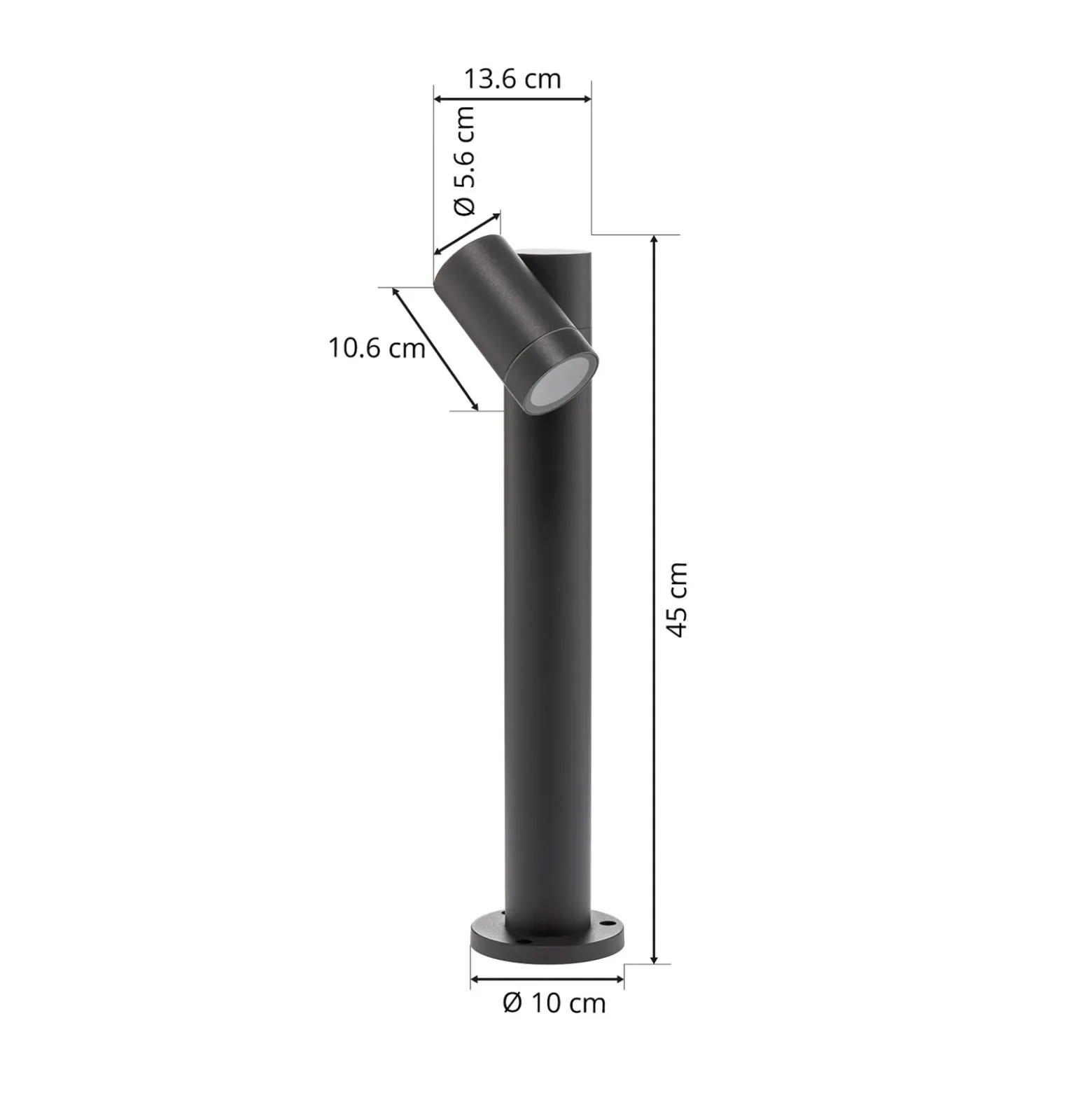 Baliza Tulimar de Prios, 45 cm, antracita, 1 luz, metal