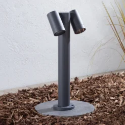 Baliza Tulimar de PRIOS, 2 luces, 45 cm, antracita, IP65