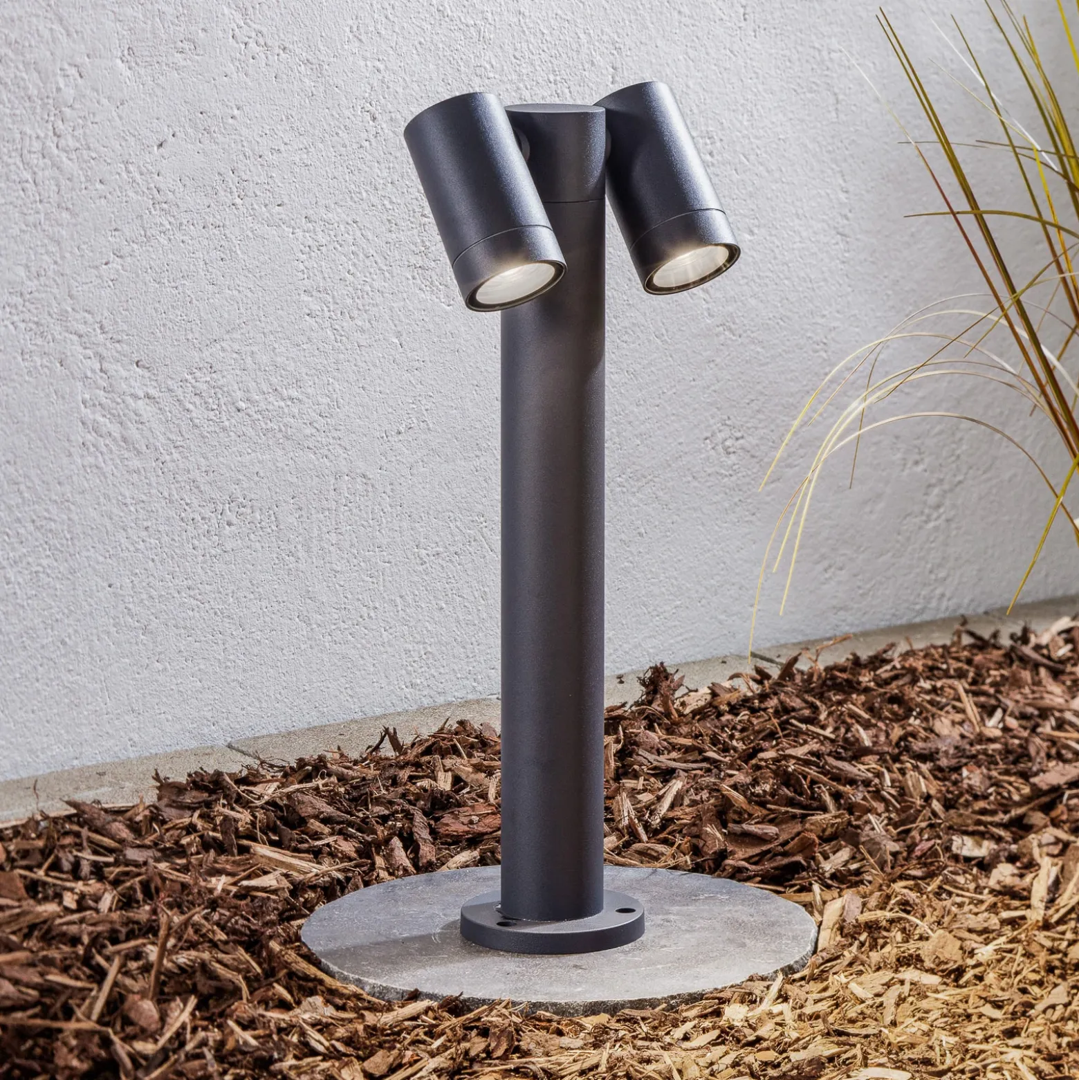 Baliza Tulimar de PRIOS, 2 luces, 45 cm, antracita, IP65