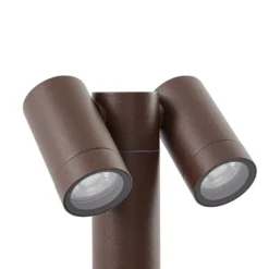 Baliza Tulimar de PRIOS, 2 luces, 45 cm, color óxido, IP65