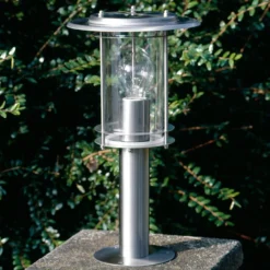 Baliza York, acero inoxidable, altura 40 cm, IP44, E27