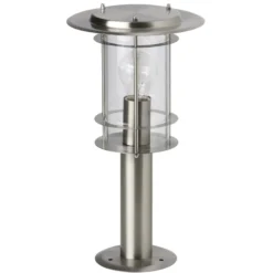 Baliza York, acero inoxidable, altura 40 cm, IP44, E27