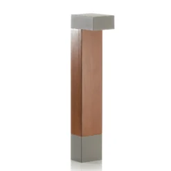 BEGA 84498 bolardo LED, plata, cabeza angular