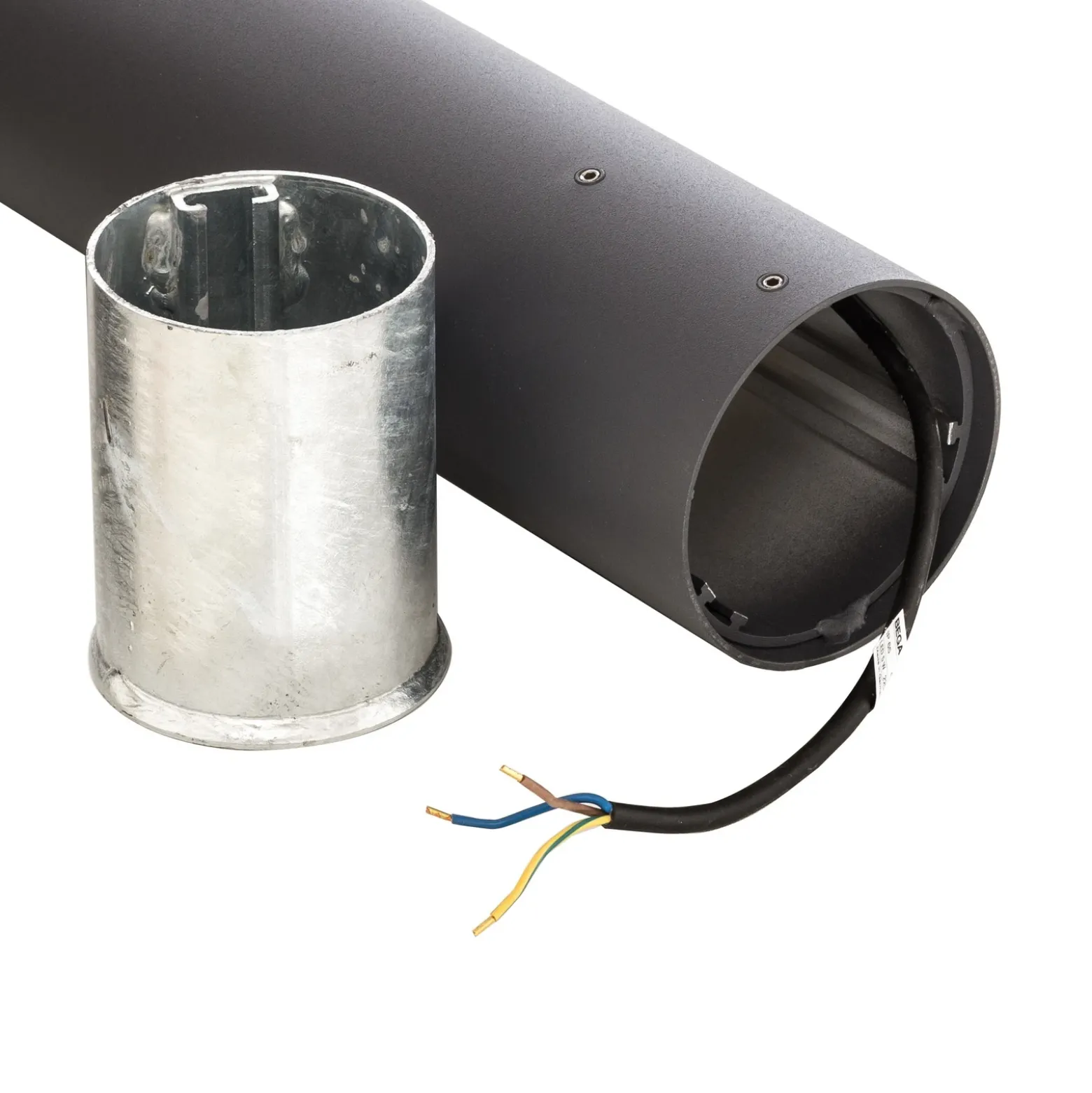 Bega bolardo luminoso 84417 K3, grafito, 3.000 K, fundición de aluminio