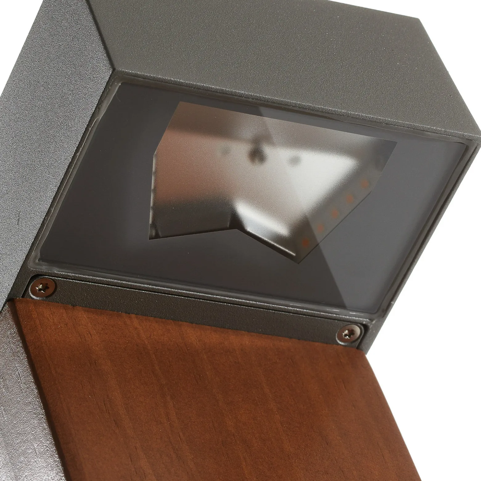 BEGA 84498 bolardo luminoso LED, grafito, angular