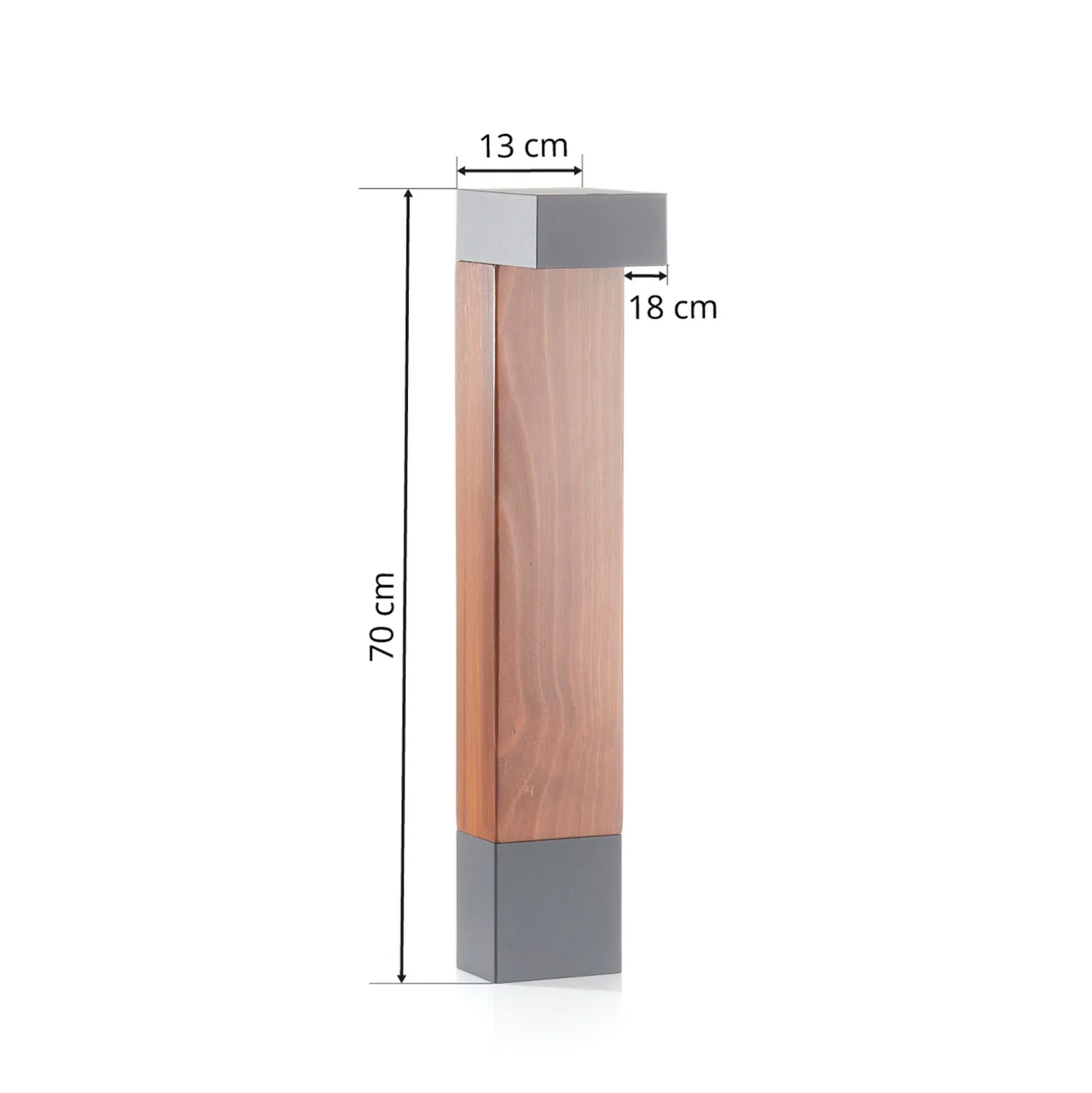 BEGA 84498 bolardo luminoso LED, grafito, angular