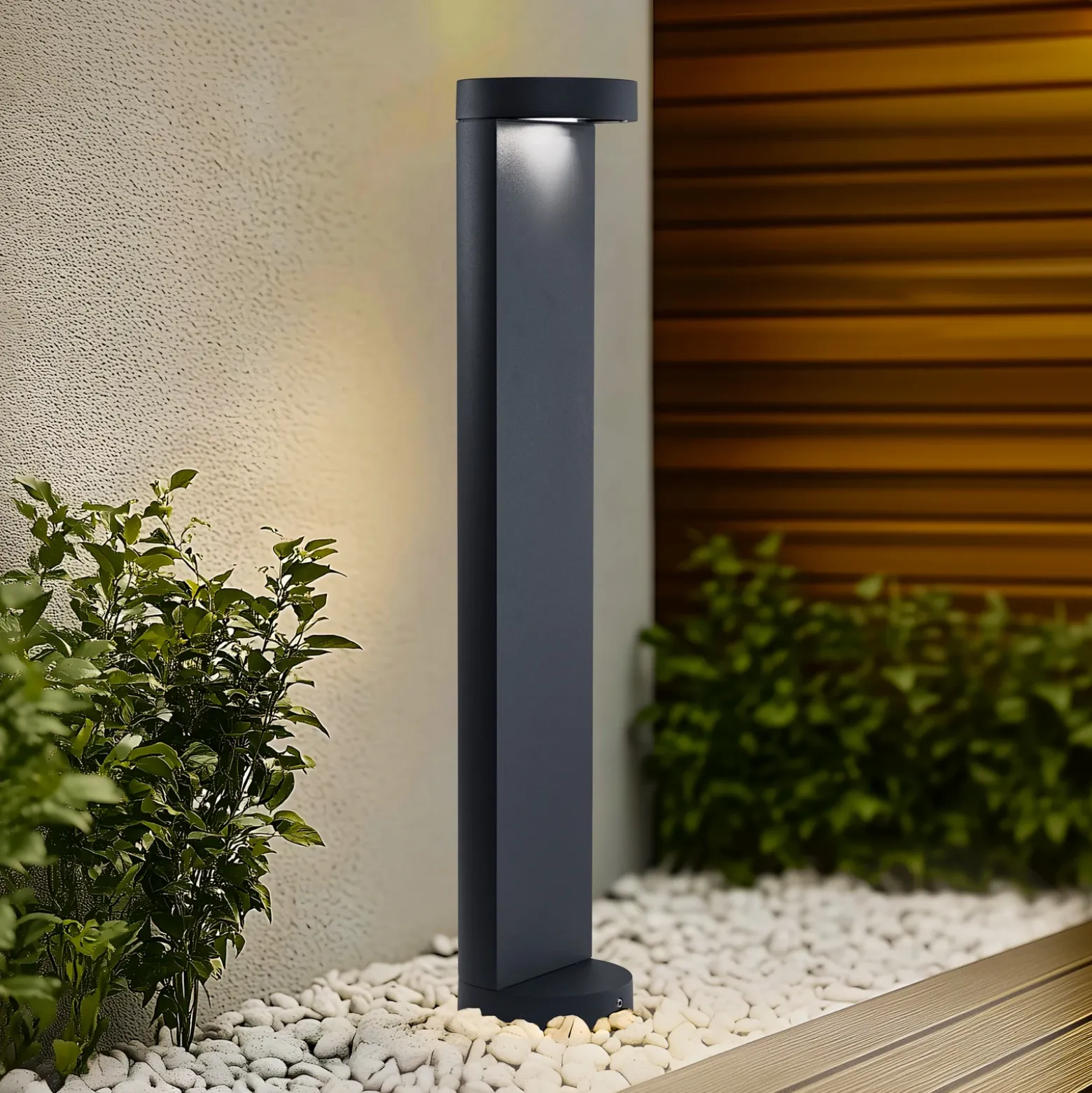 Bega Bolardo luminoso LED 99058 K3, grafito, aluminio fundido, cristal