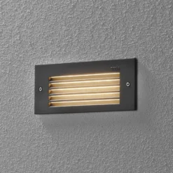 Bega 33017 Empotrable LED de pared 3.000K grafito 17 cm
