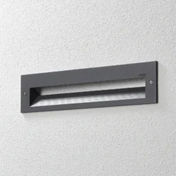 BEGA 33055 empotrado pared LED 3.000K grafito 32cm