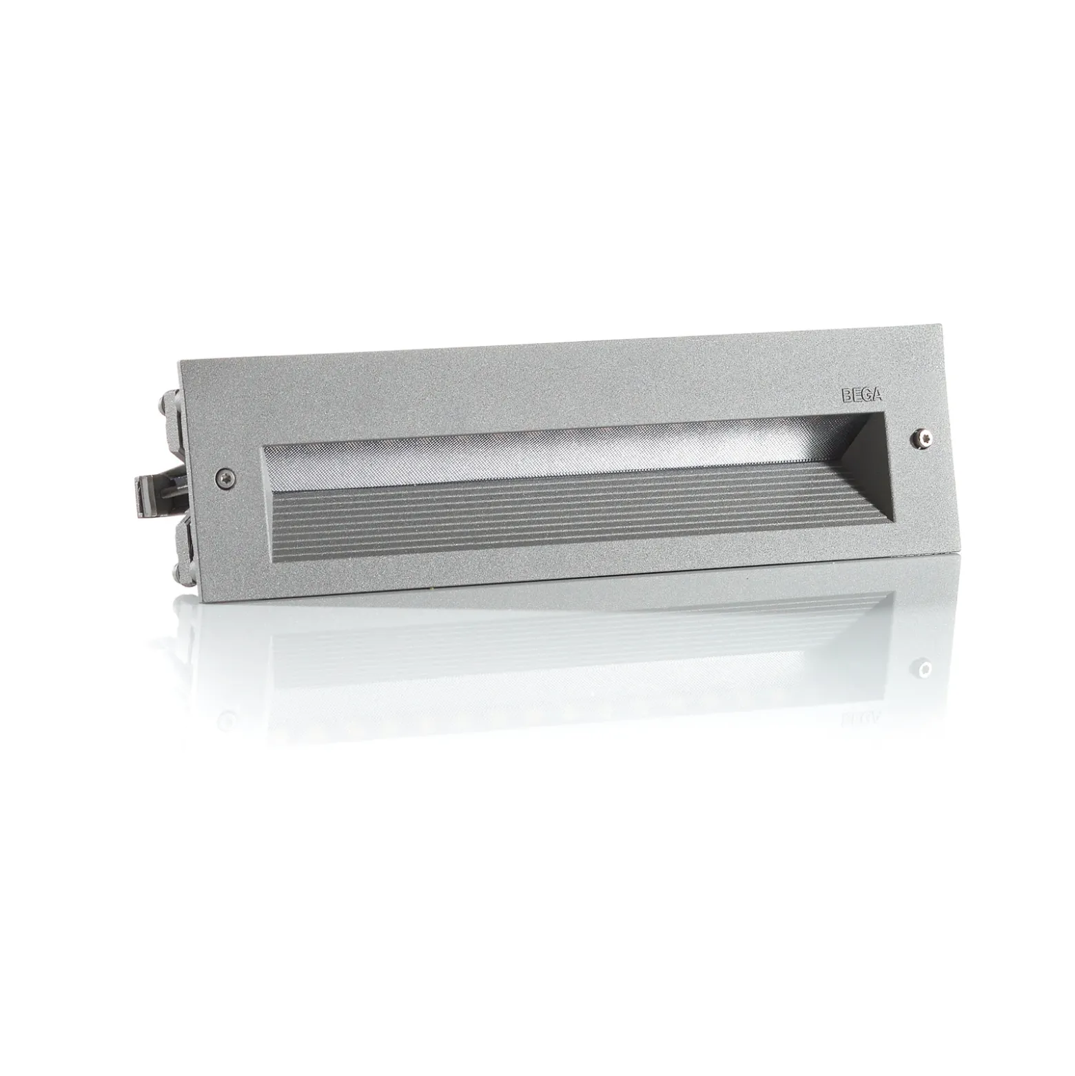 BEGA 33054 empotrado pared LED 3.000K plata 26 cm