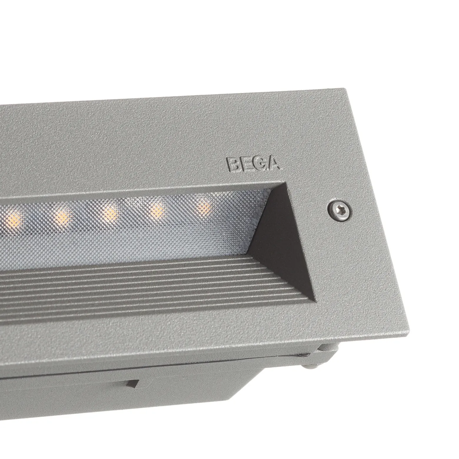 BEGA 33054 empotrado pared LED 3.000K plata 26 cm