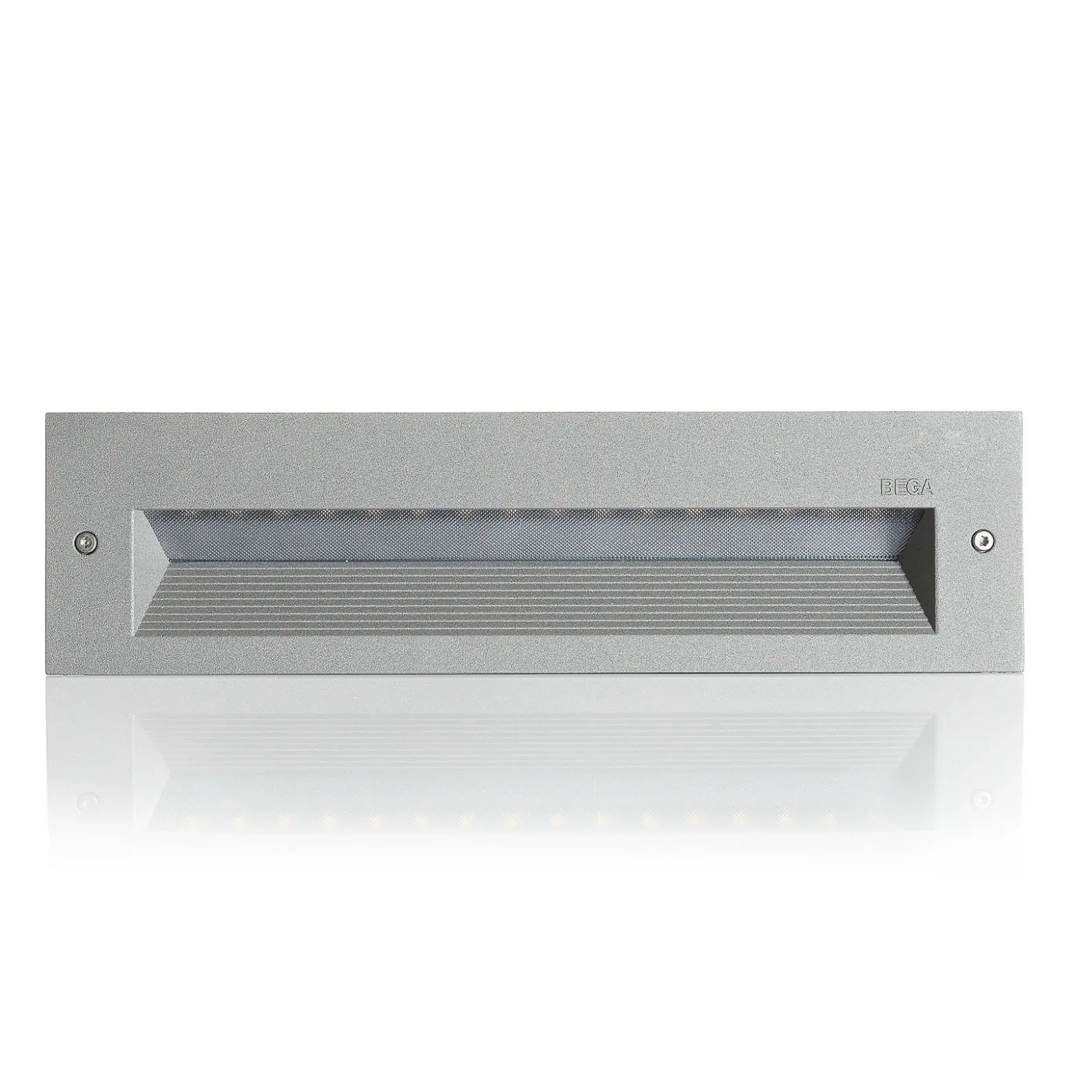 BEGA 33054 empotrado pared LED 3.000K plata 26 cm