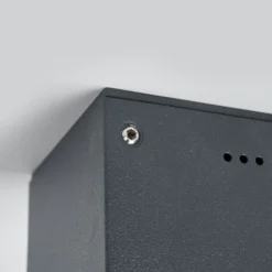 Bega 66157K3 Plafón para exterior, color grafito, 3.000 K, 38°