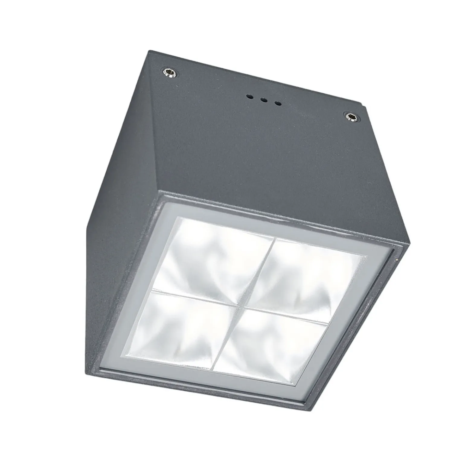 Bega 66157K3 Plafón para exterior, color grafito, 3.000 K, 38°