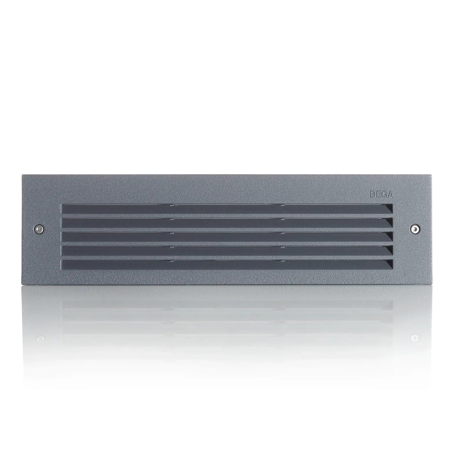 Bega Lámpara de pared LED empotrable gris ancho 26 cm Interruptor CCT