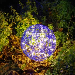 Bola LED de diseño 3D Galax Fun, Ø 30 cm, azul